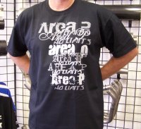 Black Area P T-shirt, front